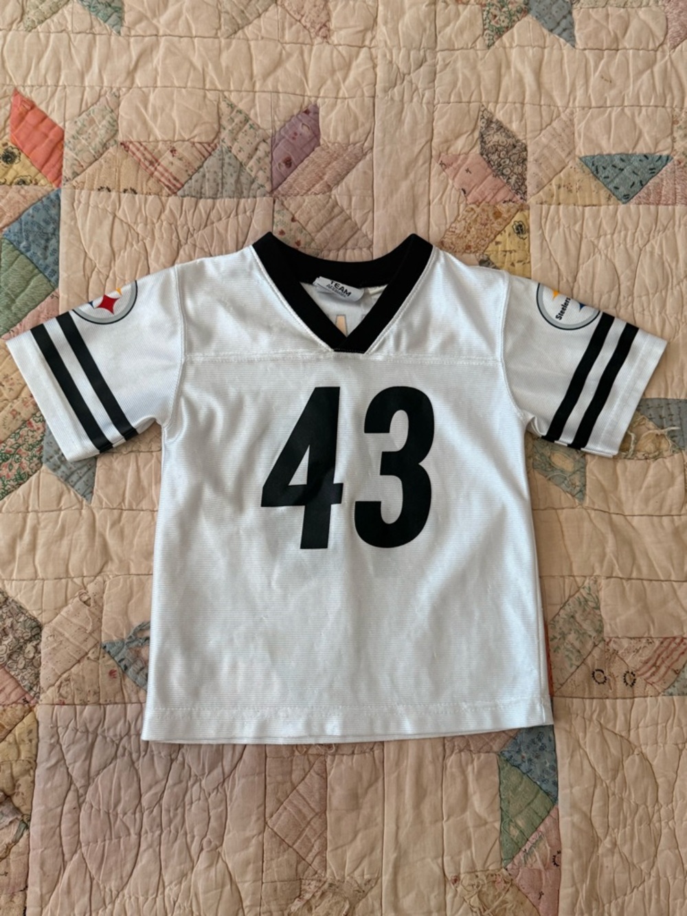 NFL Steelers Polamalu #43 Jersey | 3T | Kids Football Jersey | Black & Gold